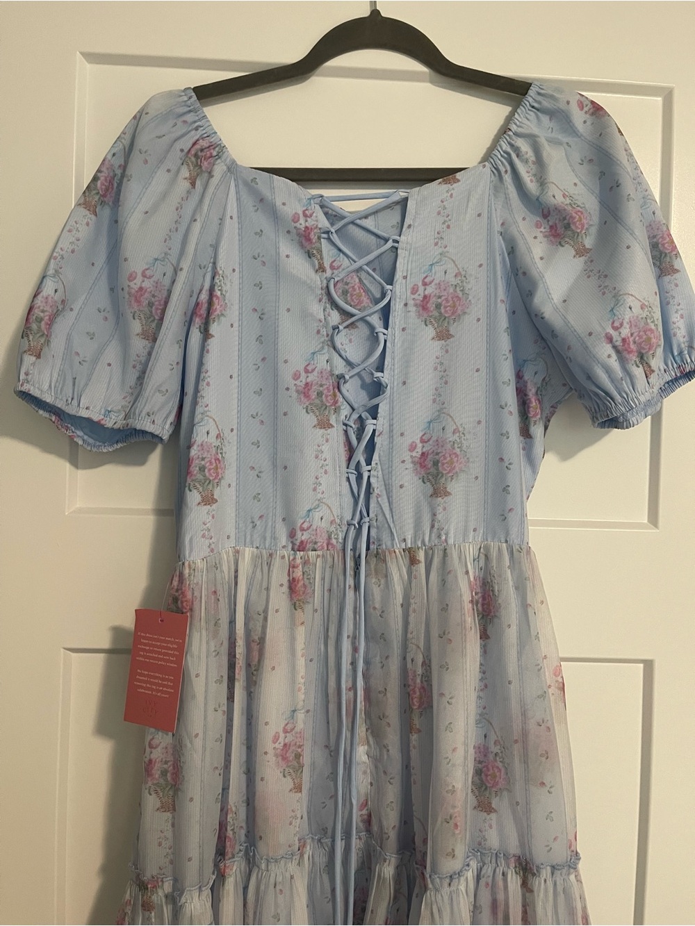 Ivy City Co Light Blue Floral Midi Dress - Picture 7 of 8